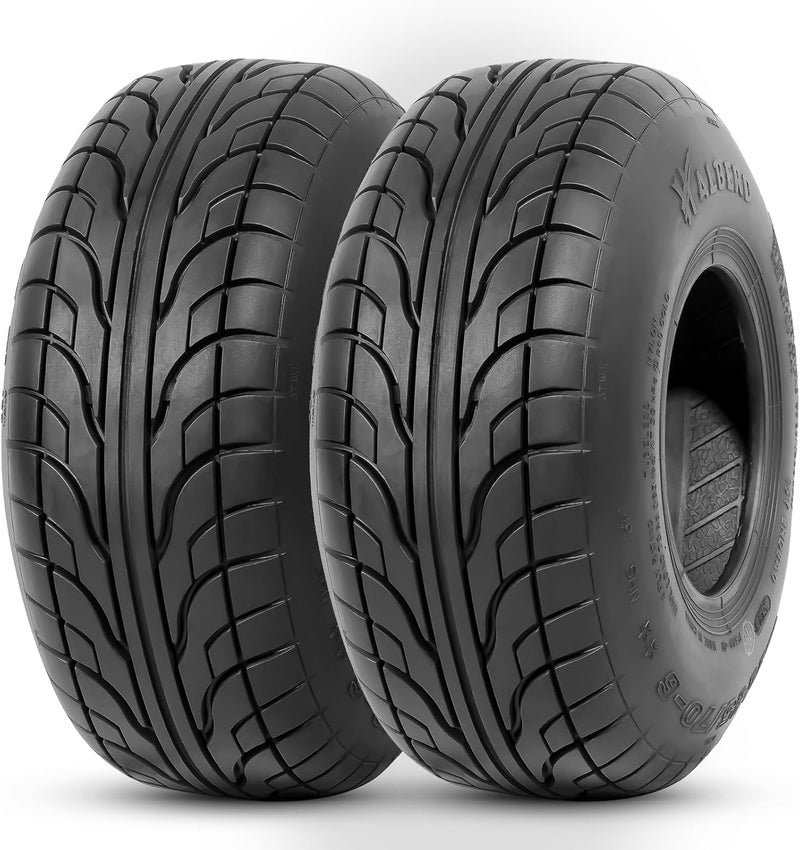 HALBERD 145/70-6 إطارات كارت الشارع للدراجات الصغيرة ATV، 4 PR 145 70-6 إطارات الطرق الوعرة، بدون أنبوب، عبوة من 2، P349 - Image 1